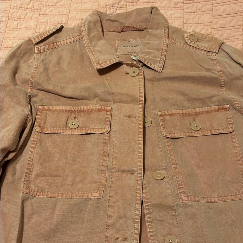 Lucky Brand Coral Button-Up Shirt